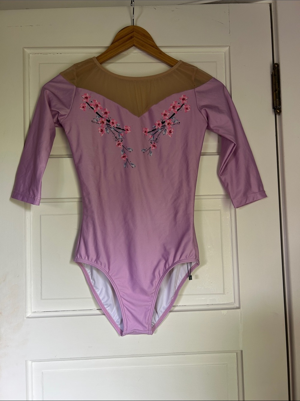 Cloud & Victory Sakura lilac and beige mesh leotard rare sold out adult large